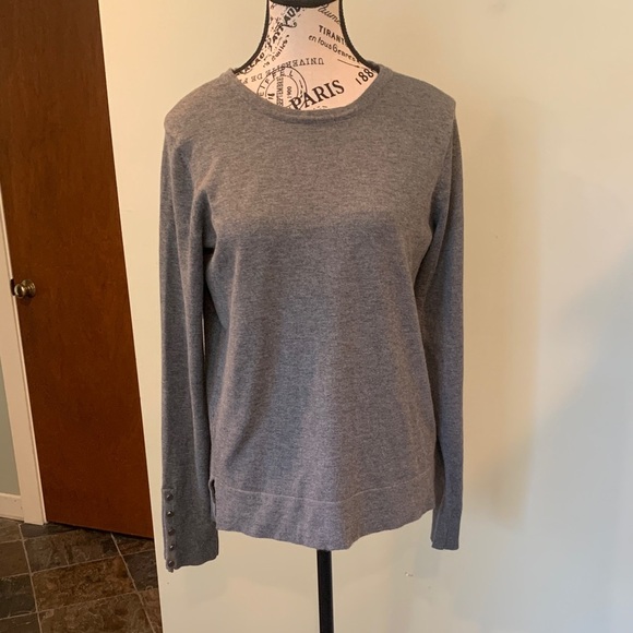 Larry Levine Gray Lightweight Pullover Tunic Sweater Women’s Small - Picture 1 of 7